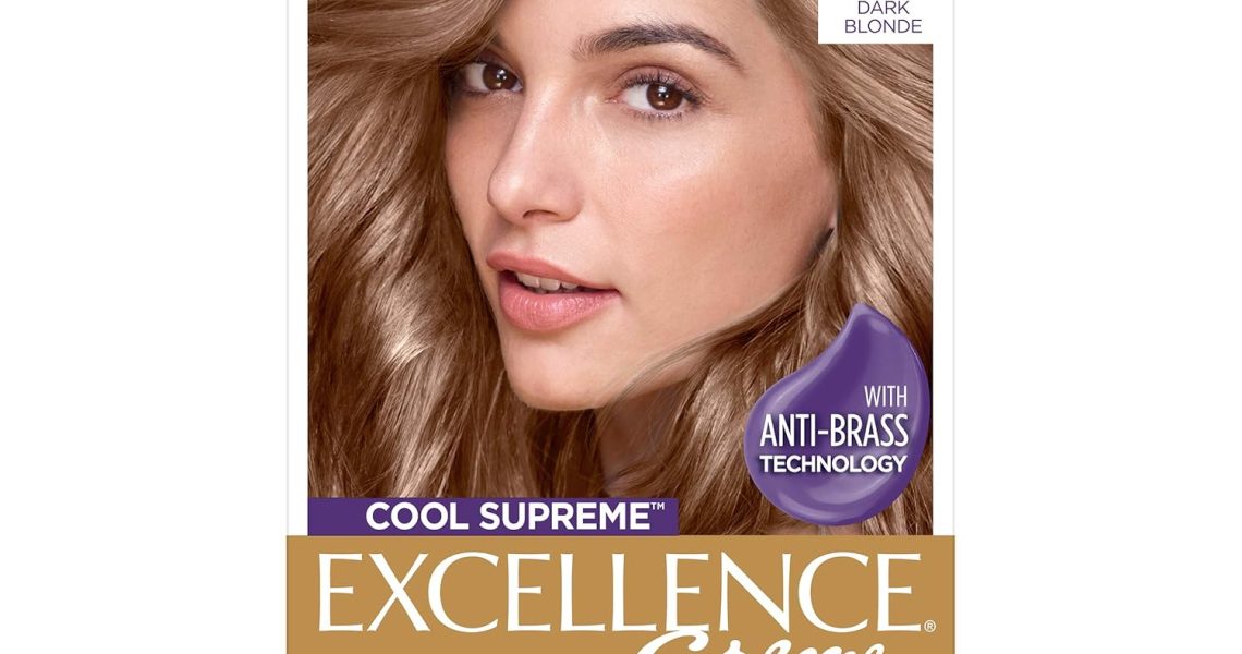 LOral Paris Excellence Cool Supreme Permanent Hair Color, Ash, 100 Percent Gray Coverage Hair Dye, Anti-Brass regimen includes gentle shampoo, and an anti-brass conditioner, $13.05