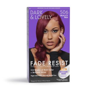 Softsheen-Carson Dark and Lovely Hair Dye, Fade Resist Hair Color with Conditioning Mask, Reality Red, 1 Kit, $8.49