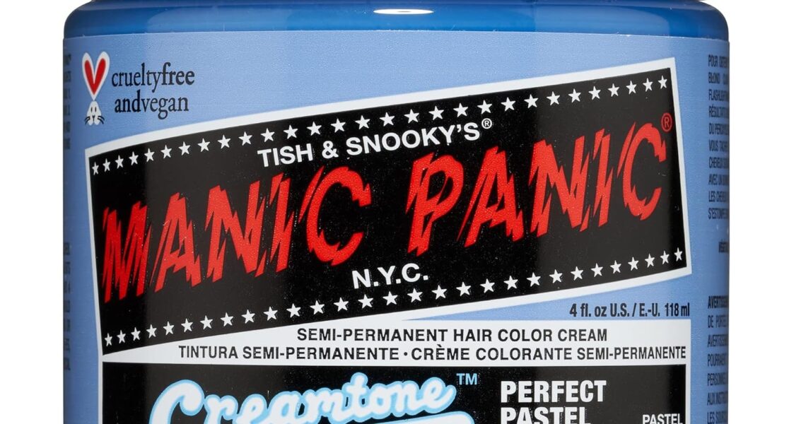 MANIC PANIC Blue Angel Hair Dye  Creamtone Perfect Pastel – Semi-Permanent Hair Color – Light, Sky Pastel Blue Hair Dye – Vegan, PPD & Ammonia-Free – For Coloring Hair on Women & Men, $20.38