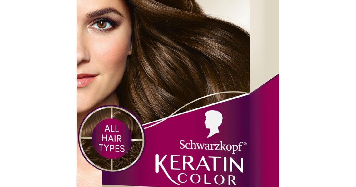 Schwarzkopf Keratin Permanent Hair Color, 6.0 Delicate Praline, 1 Application – Professionally Inspired Permanent Hair Dye, for up to 80% Less Breakage vs Untreated Hair and up to 100% Gray Coverage, $11.49