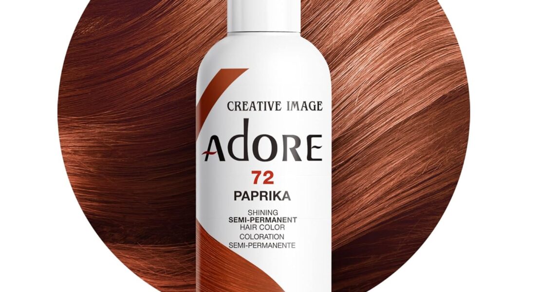 Adore Semi Permanent Hair Color – Vegan and Cruelty-Free Brown Hair Dye – 4 Fl Oz – 072 Paprika (Pack of 1), $8.99