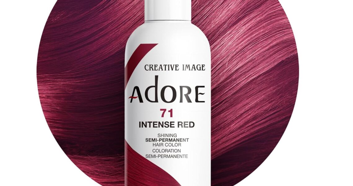 Adore Semi Permanent Hair Color – Vegan and Cruelty-Free Red Hair Dye – 4 Fl Oz – 071 Intense Red (Pack of 1), $5.05