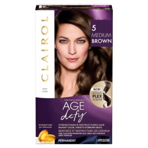 Clairol Age Defy Permanent Hair Dye, 5 Medium Brown Hair Color, Pack of 1, $8.97