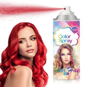 AIUEO Temporary Hair Color Spray Temporary Hair Dye, 1-Day Washable Hair Color Spray Red Hair Spray for Christmas Party Halloween Cosplay-Fired Red,120 ml, $9.98