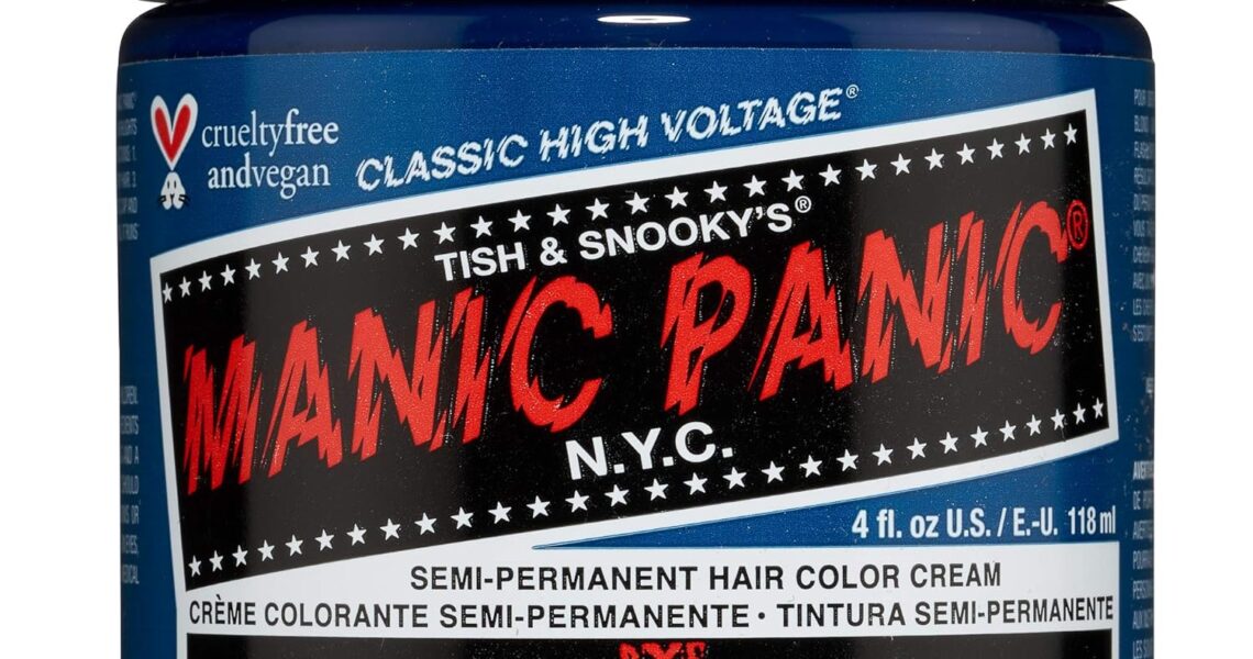 MANIC PANIC Classic Voodoo Blue Semi Permanent Hair Color – Dark Greenish Blue Hair Dye for Women & Men That Lasts 4-6 Weeks – Vegan, Ammonia & Cruelty-Free – Create & Mix Custom Shades (4oz), $13.99