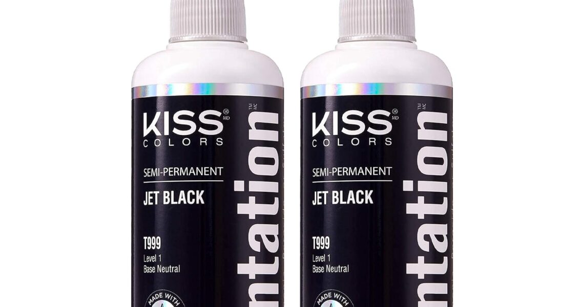Kiss Tintation Semi-Permanent Hair Color 5 Ounce (Jet Black (2 Pack)), $8.98
