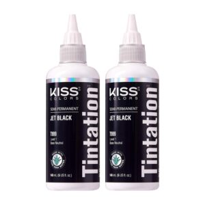 Kiss Tintation Semi-Permanent Hair Color 5 Ounce (Jet Black (2 Pack)), $8.98