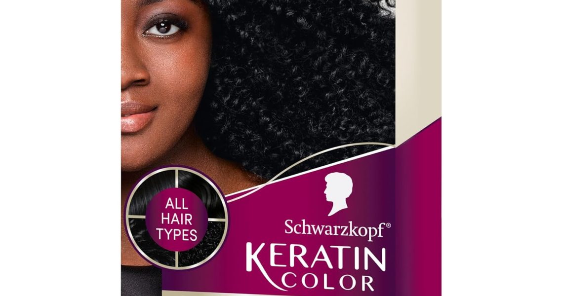 Schwarzkopf Keratin Color Permanent Hair Color, 1.0 Black Onyx, 1 Application – Salon Inspired Permanent Hair Dye, for up to 80% Less Breakage vs Untreated Hair and up to 100% Gray Coverage, $12.57