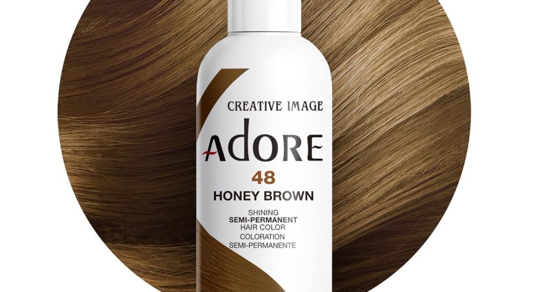 Adore Semi Permanent Hair Color – Vegan and Cruelty-Free Brown Hair Dye – 4 Fl Oz – 048 Honey Brown (Pack of 1), $5.05