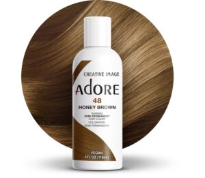 Adore Semi Permanent Hair Color - Vegan and Cruelty-Free Brown Hair Dye - 4 Fl Oz - 048 Honey Brown (Pack of 1), $5.05