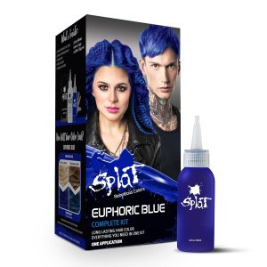 Splat Euphoric Blue Semi Permanent Hair Dye Kit with Bleach, 1 Application, Includes Blue Hair Dye, Oxide & Bleach Powder, Vegan & Cruelty Free Hair Color, $12.75