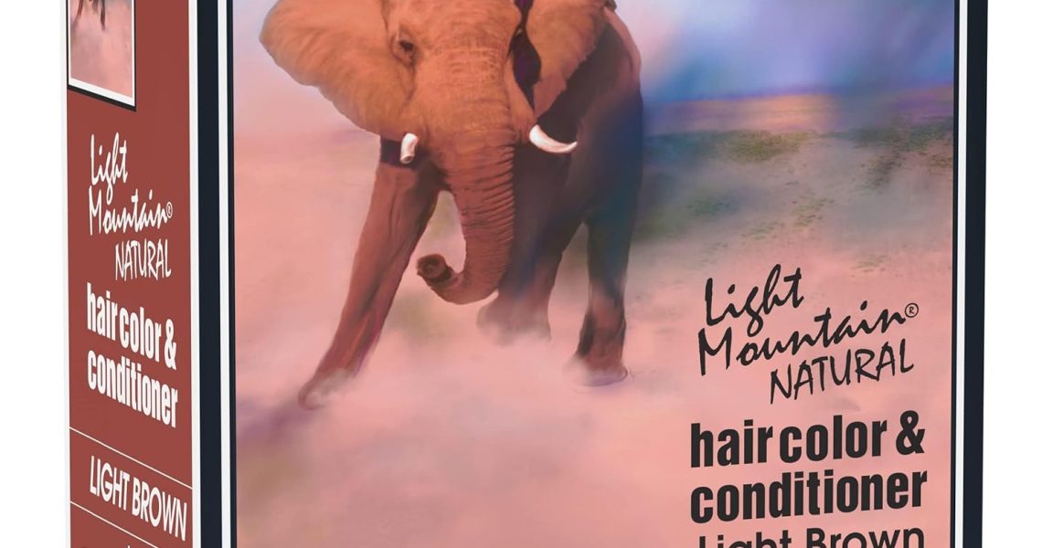 Light Mountain Henna Hair Color & Conditioner – Light Brown Hair Dye for Men/Women, Organic Henna Leaf Powder and Botanicals, Chemical-Free Semi-Permanent Hair Color, 4 Oz, $9.99