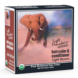 Light Mountain Henna Hair Color & Conditioner - Light Brown Hair Dye for Men/Women, Organic Henna Leaf Powder and Botanicals, Chemical-Free Semi-Permanent Hair Color, 4 Oz, $9.99