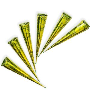 100% Natural and Pure Henna Cone or tube, Ready to use paste for Reddish Brown Hair Color, Long-lasting, No additives, Chemical free, Henna Hair Dye, Spot hair coloring (Pack of 6), $6.99