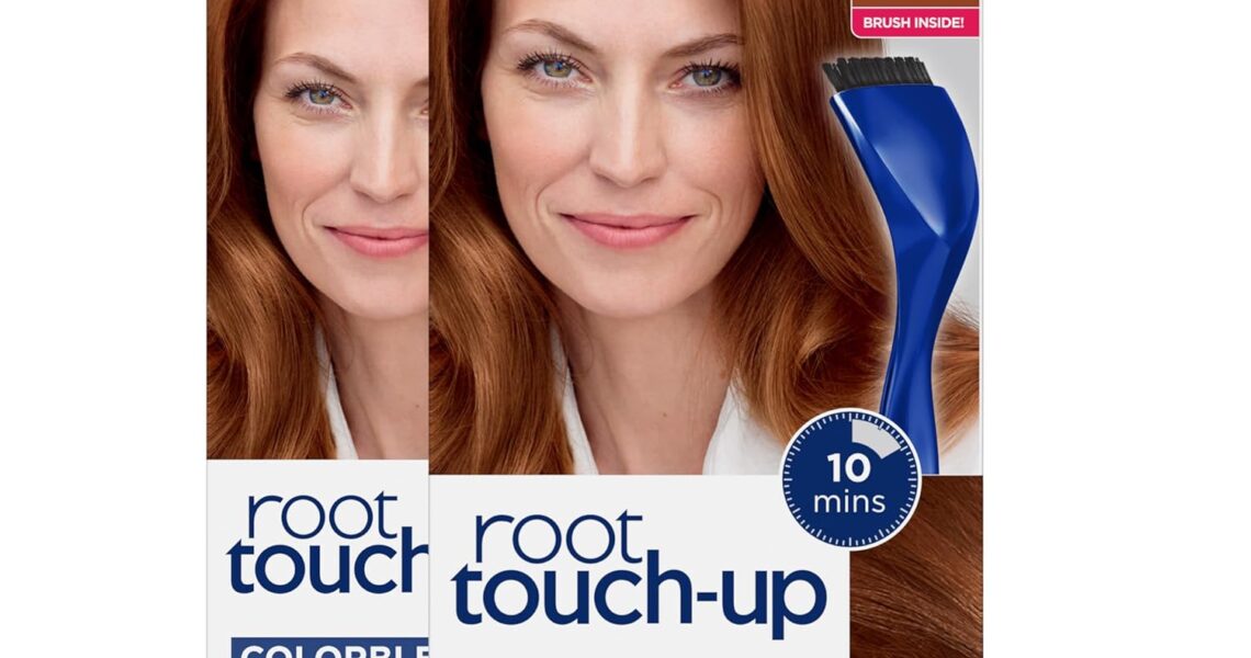 Clairol Root Touch-Up by Nice’n Easy Permanent Hair Dye, 6R Light Auburn/Reddish Brown Hair Color, Pack of 2, $16.98
