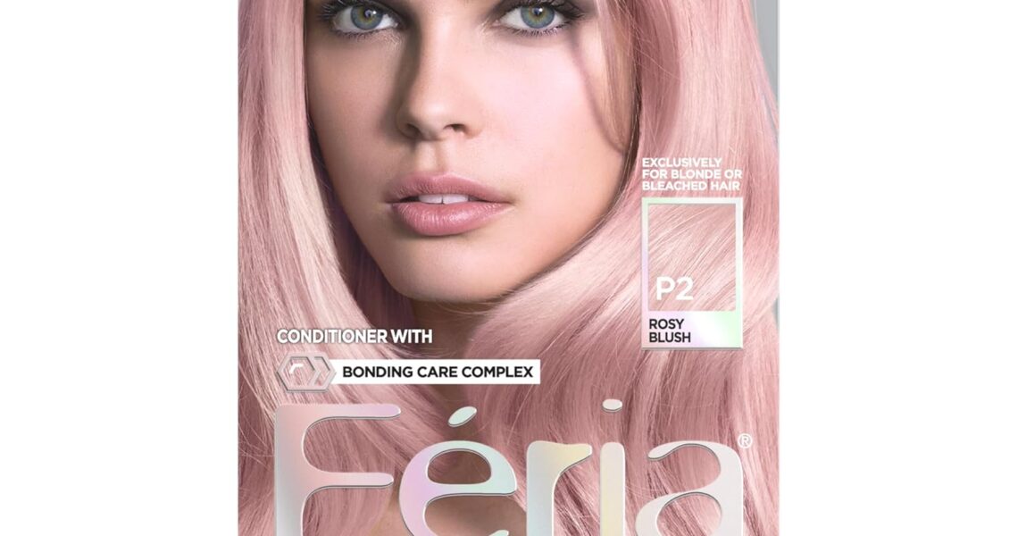 L’Oreal Paris Feria Multi-Faceted Shimmering Permanent Hair Color, P2 Rosy Blush (Smokey Pink), $12.99