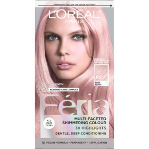 L'Oreal Paris Feria Multi-Faceted Shimmering Permanent Hair Color, P2 Rosy Blush (Smokey Pink), $12.99