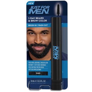 Just for Men 1-Day Beard & Brow Color, Temporary Color for Beard and Eyebrows, For a Fuller, Well-Defined Look, Up to 30 Applications, Black, $15.00
