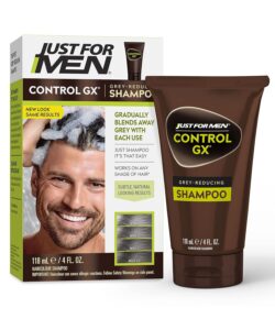 Just For Men Control GX Grey Reducing Shampoo, Gradual Hair Color for Stronger and Healthier Hair, 4 Fl Oz - Pack of 1 (Packaging May Vary), $9.99