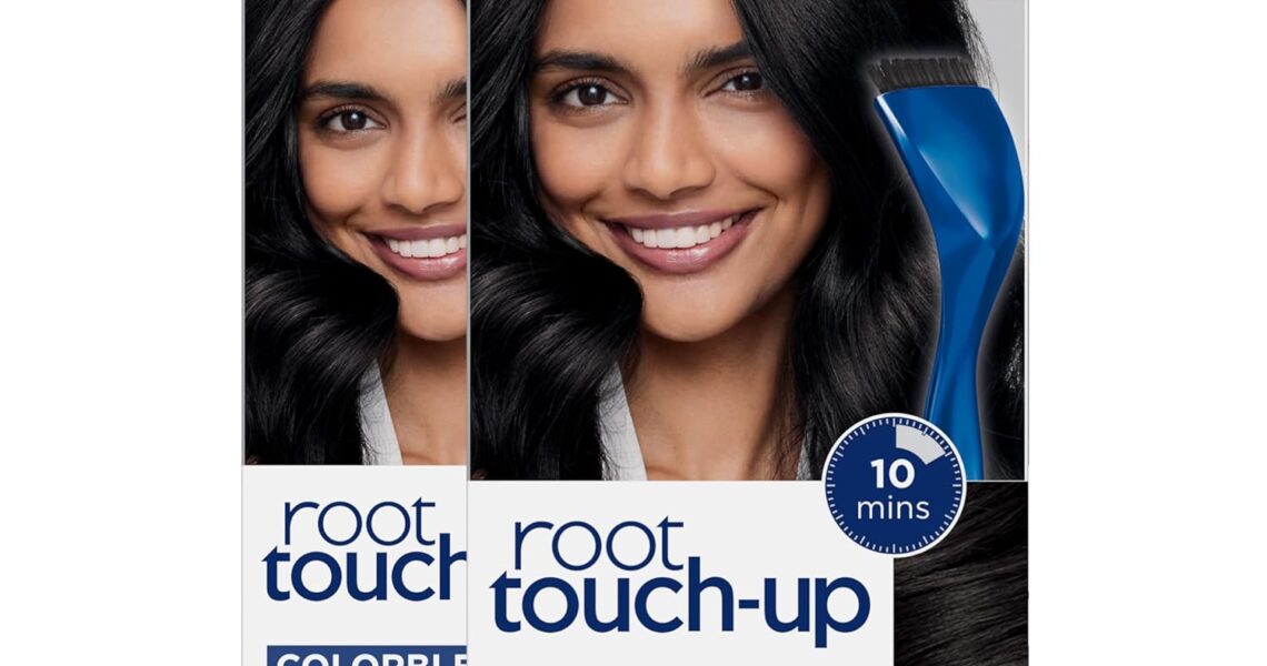 Clairol Root Touch-Up by Nice’n Easy Permanent Hair Dye, 2 Black Hair Color, Pack of 2, $16.98