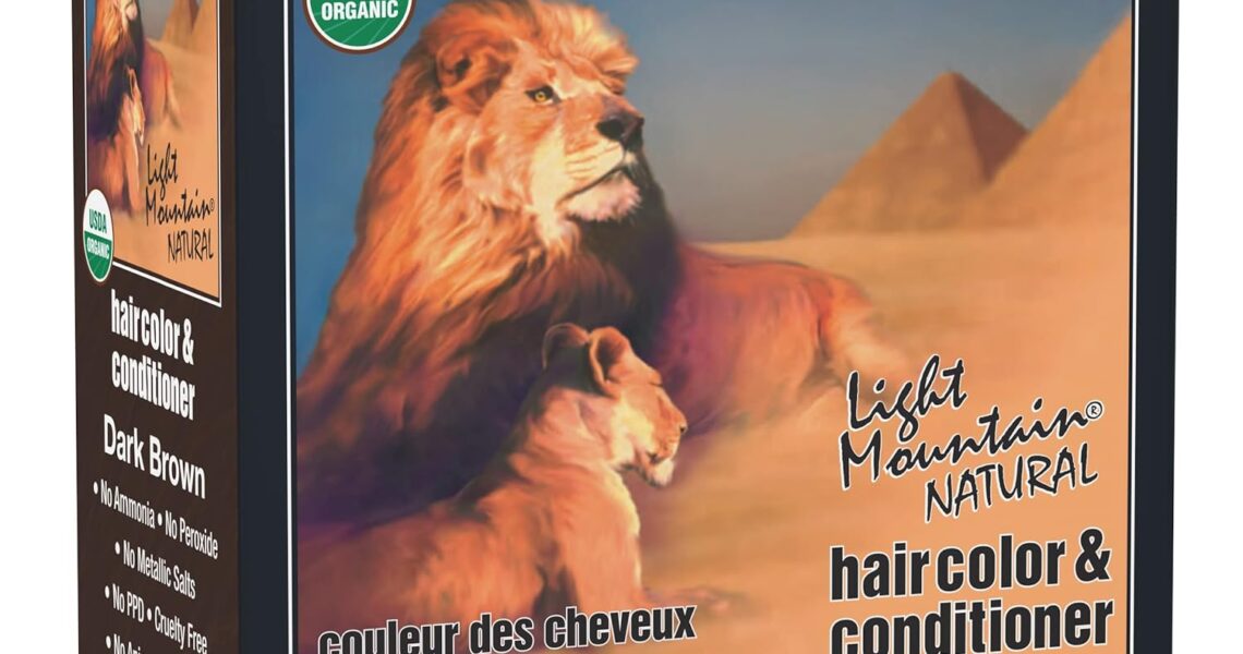 Light Mountain Henna Hair Color & Conditioner – Dark Brown Hair Dye for Men/Women, Organic Henna Leaf Powder and Botanicals, Chemical-Free, Semi-Permanent Hair Color, 4 Oz, $9.99