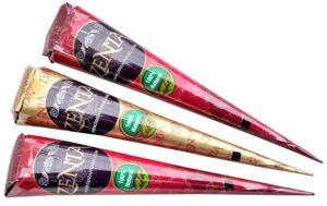 Zenia (Pack of 3) 100% Natural Henna Hair Color Paste Hair Dye Cones Dark Reddish-Brown Color 25g Each Cone, $5.35