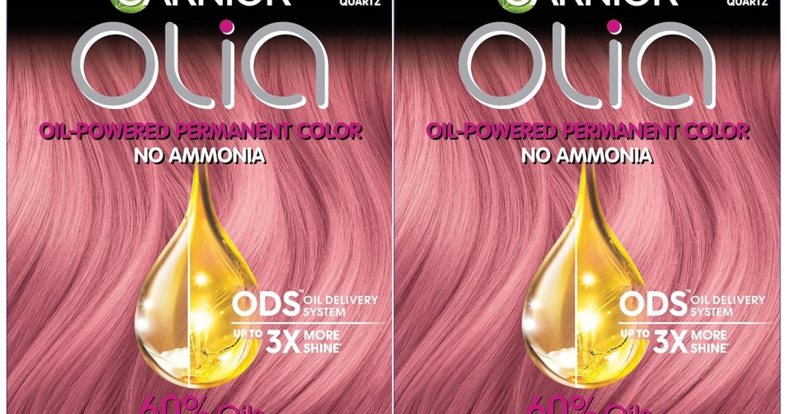 Garnier Hair Color Olia Ammonia-Free Brilliant Color Oil-Rich Permanent Hair Dye, 7.20 Dark Rose Quartz, 2 Count (Packaging May Vary), $18.94