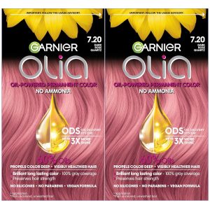 Garnier Hair Color Olia Ammonia-Free Brilliant Color Oil-Rich Permanent Hair Dye, 7.20 Dark Rose Quartz, 2 Count (Packaging May Vary), $18.94