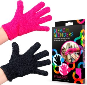 FRAMAR Bleach Blender Microfiber Gloves  Hair Dye Gloves, Pink Gloves For Hair Salon Supplies, Fuzzy Gloves, Reusable Gloves For Cleaning, Microfiber Mitt For Hairstylist Supplies, Hair Color Gloves, $14.99