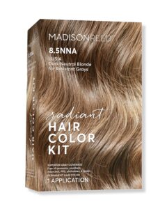Madison Reed Radiant Hair Color Kit, Dark Neutral Blonde for 100% Gray Coverage of Resistant Gray Hair, Ammonia-Free, 8.5NNA Lusia Dark Blonde, Permanent Hair Dye, Pack of 1, $34.00