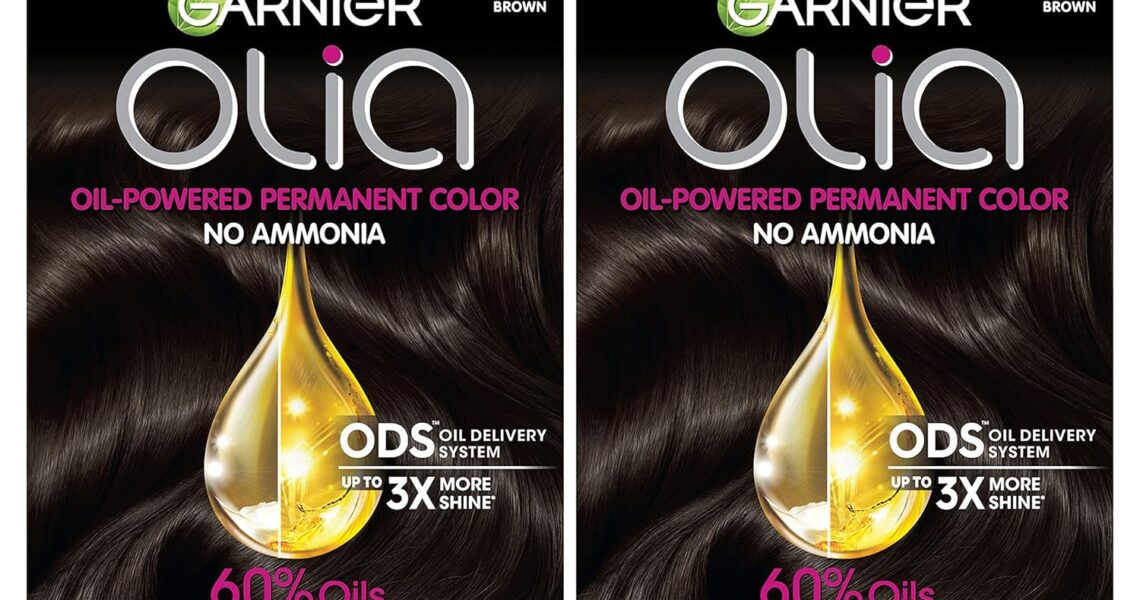 Garnier Hair Color Olia Ammonia-Free Brilliant Color Oil-Rich Permanent Hair Dye, 4.0 Dark Brown, 2 Count (Packaging May Vary), $22.98