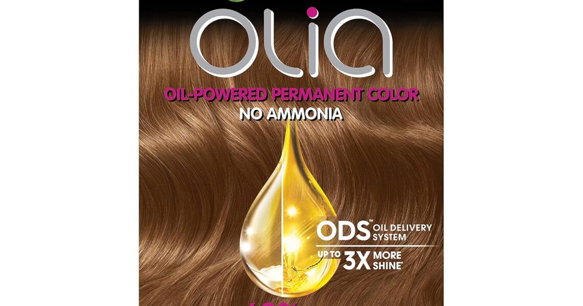 Garnier Hair Color Olia Ammonia-Free Brilliant Color Oil-Rich Permanent Hair Dye, 6 1/2.3 Lightest Golden Brown, 1 Count (Packaging May Vary), $14.50
