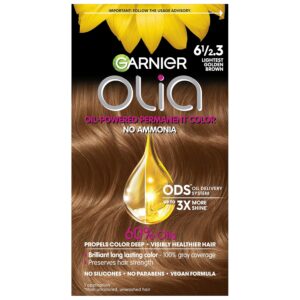 Garnier Hair Color Olia Ammonia-Free Brilliant Color Oil-Rich Permanent Hair Dye, 6 1/2.3 Lightest Golden Brown, 1 Count (Packaging May Vary), $14.50