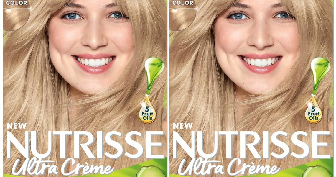 Garnier Hair Color Nutrisse Nourishing Creme, 90 Light Natural Blonde (Macadamia) Permanent Hair Dye, 2 Count (Packaging May Vary), $16.94