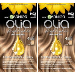 Garnier Hair Color Olia Ammonia-Free Permanent Hair Dye, H02 Highlights for Blondes, 2 Count (Packaging May Vary), $25.74